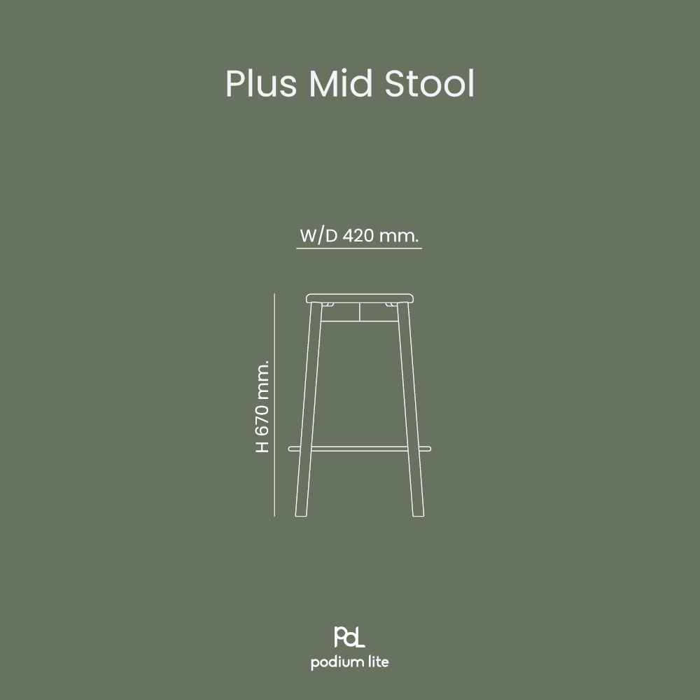 เก้าอี้บาร์ไม้บีช PODIUM LITE รุ่น PLUS MID STOOL สี PURE NATURAL (ถอดประกอบได้)_7